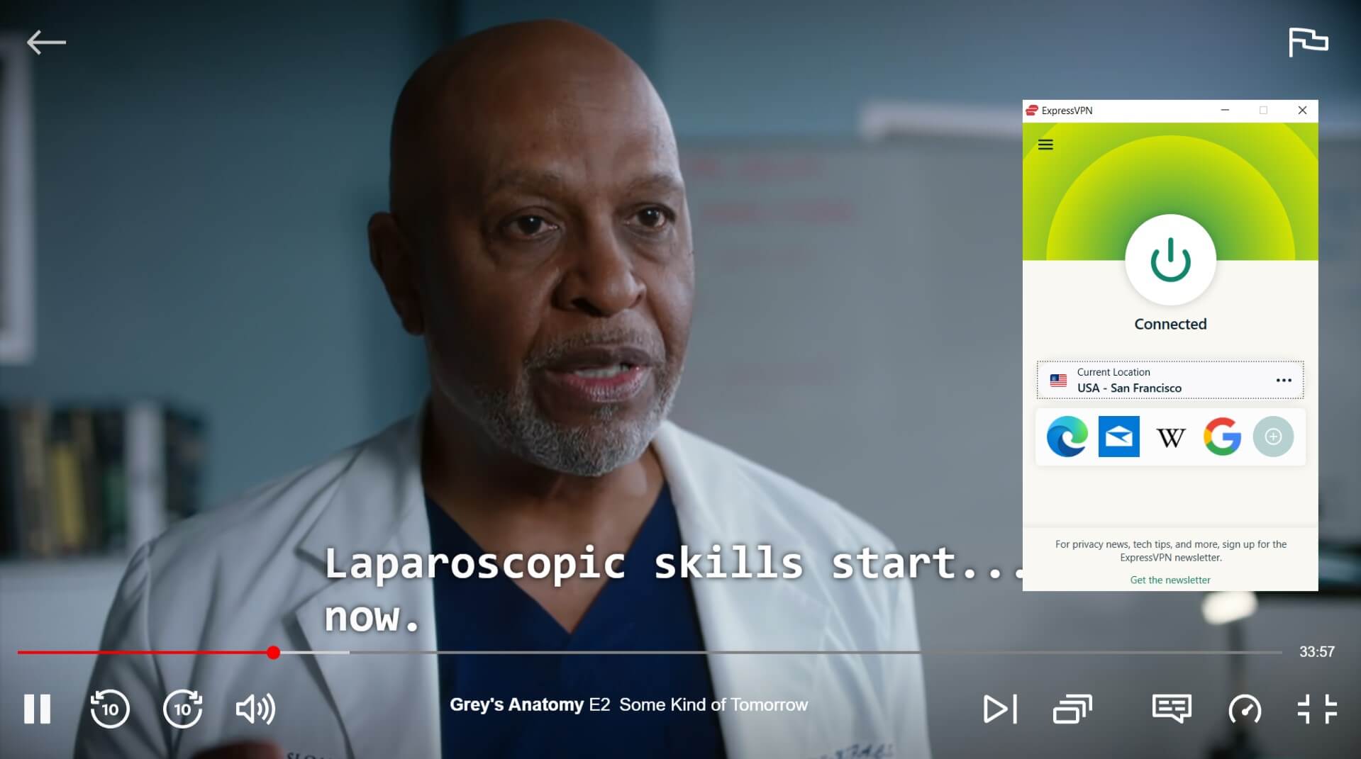 Grey's Anatomy Season 18 streaming on Netflix (screenshot)